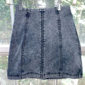 free people denim mini skirt
